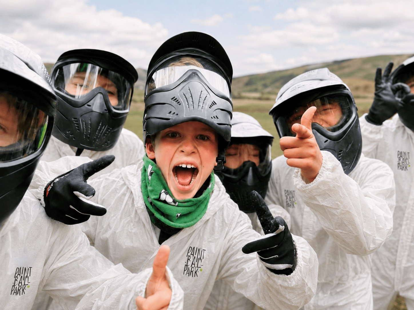 Paintball Park players in protective gear